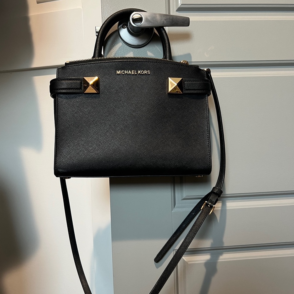 Michael Kors satchel bag gold hardware